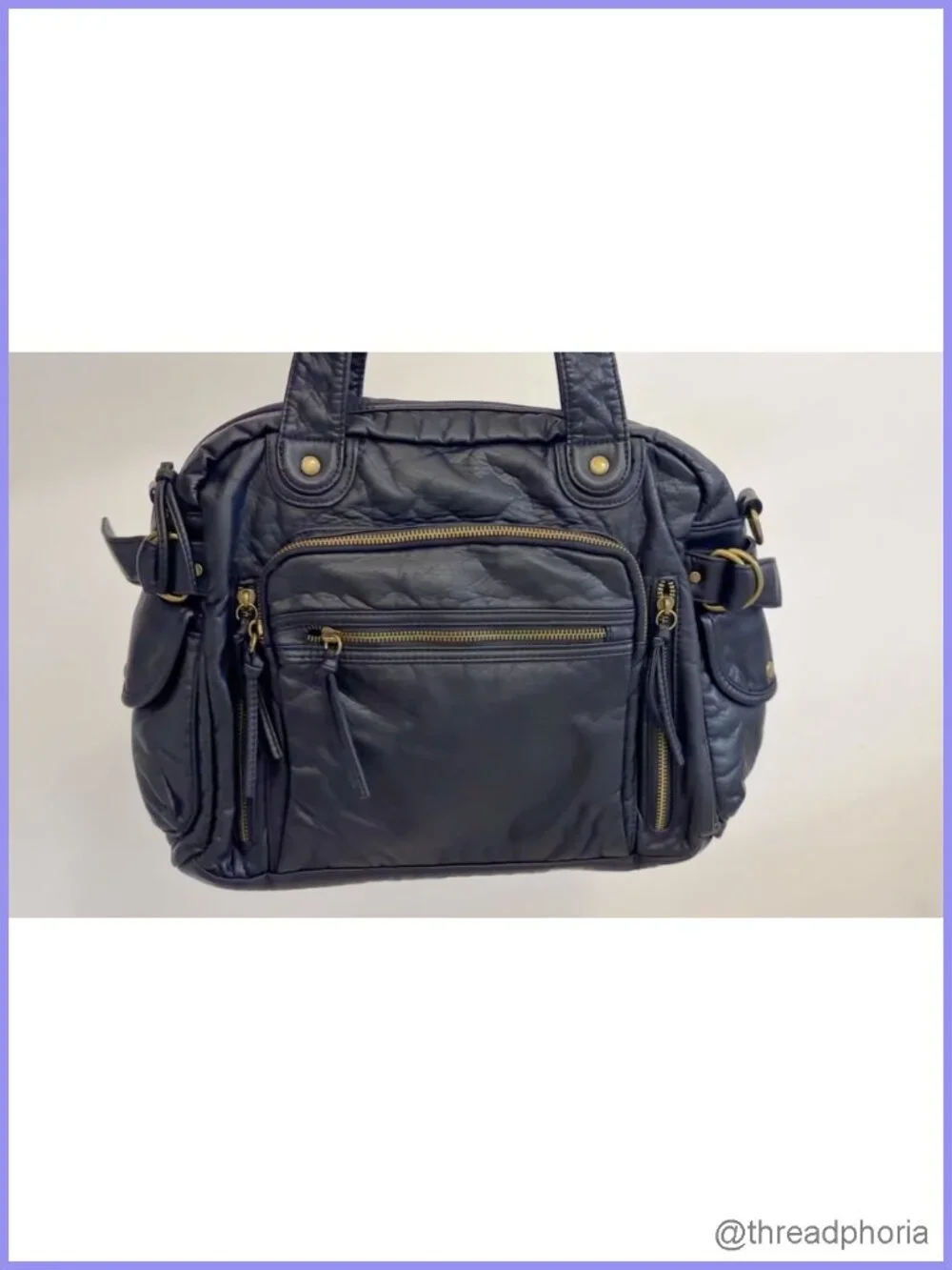 Large Hobo Handbag Slouchy Shoulder Bag Tote Y2K Purse Faux Leather